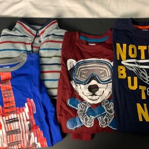 Gymboree lot boys l/s tops & fleece size 5/6 NWT